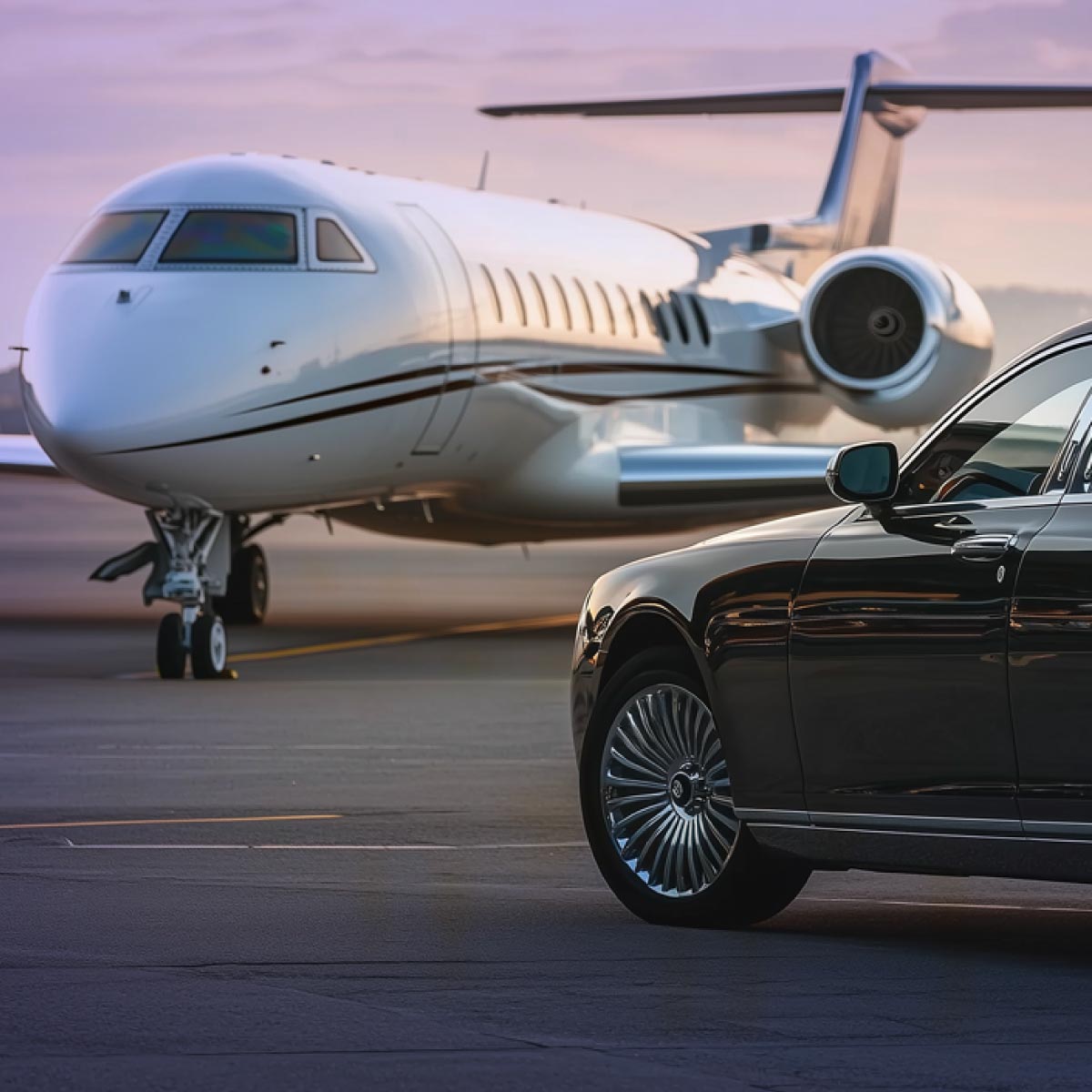 Business jet on the apron