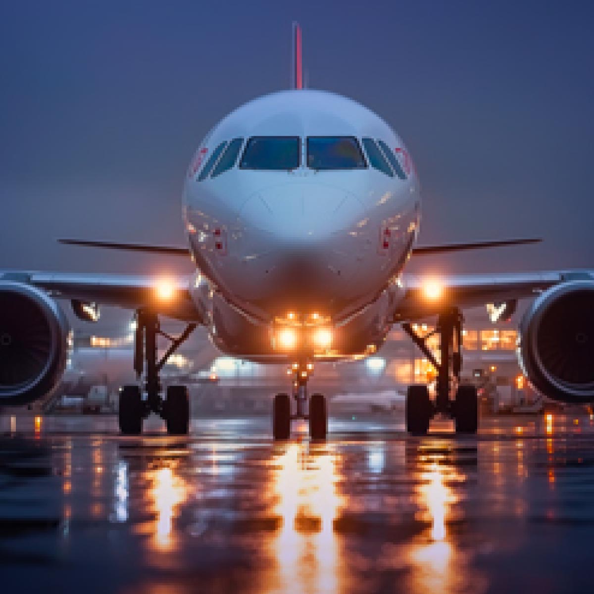 Scheduled airline aircraft at the gate