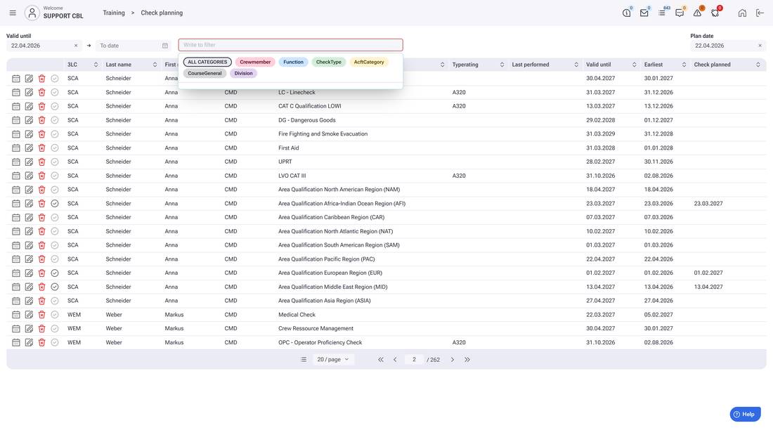 WinOps Training: check planning overview